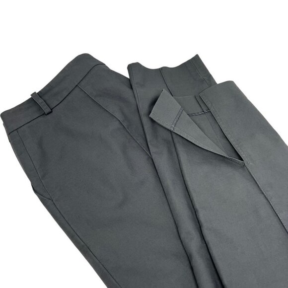 Lafayette 148 Gray Straight Leg Ankle Pants Sz 8 Stretch Center Seams High Rise - Picture 8 of 12